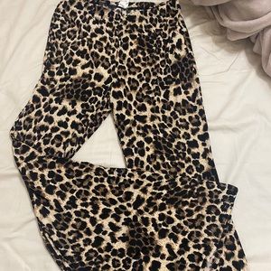 Stretchy flare cheetah pants